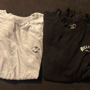 2 Billabong Tshirts (1 Light Blue, 1 Black)
